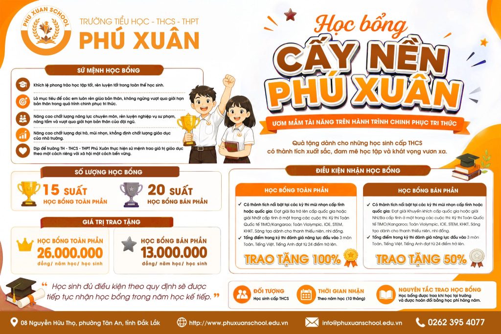 Học bổng - Phu Xuan School