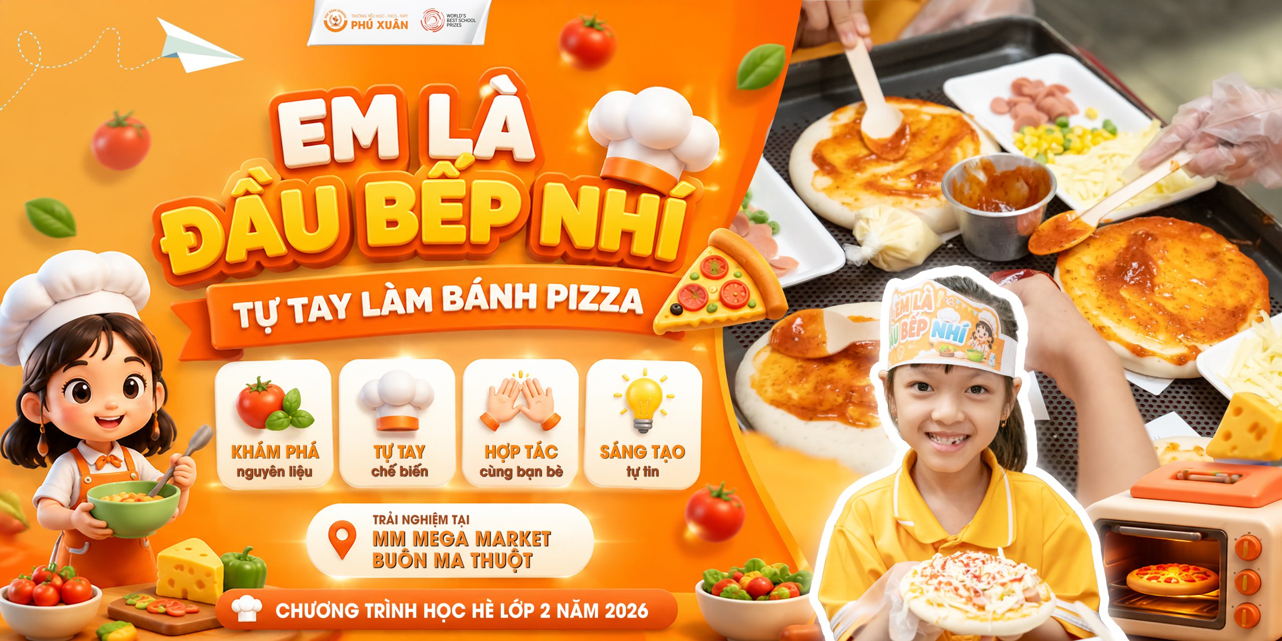 Đầu bếp nhí - Trường TH - THCS - THPT Phú Xuân